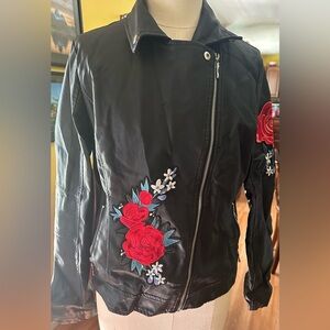 Say What? Moto faux leather jacket